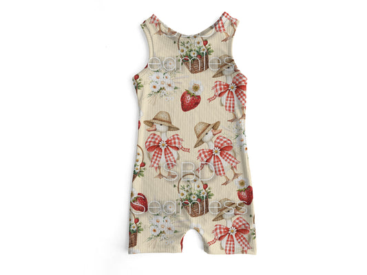 Strawberry goose  Ollie romper