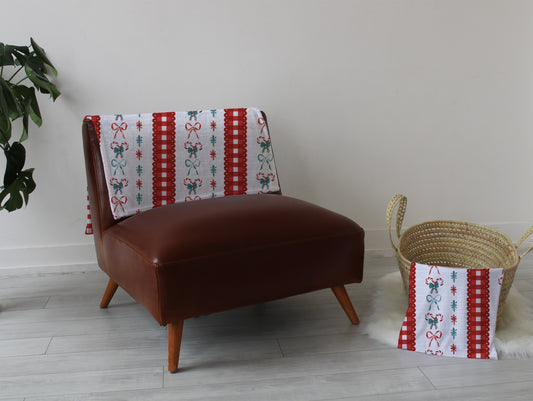 Christmas stripe Playmat, swaddle, and blanket