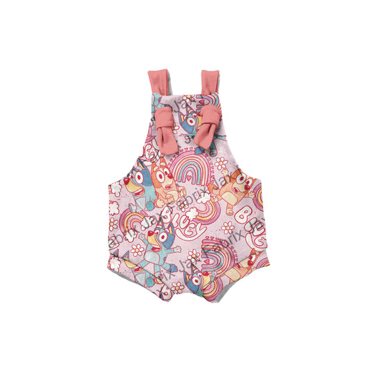 rainbow dog Overalls ( pant length option in listing)