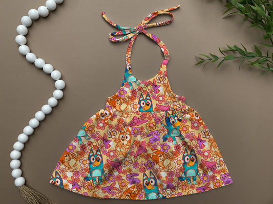 Orange flower  Clementine dress
