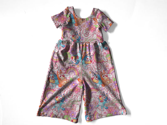 Pink rainbow  Autumn romper