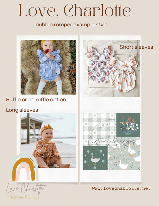 Patchwork goose  boots bubble romper