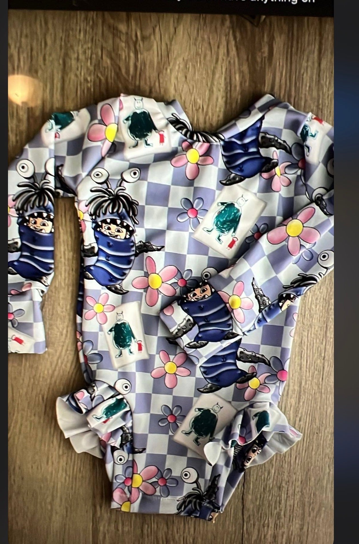 Custom boo swim 4t leg ruffles