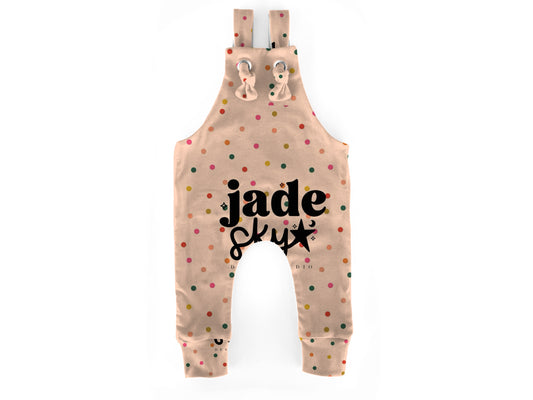 Dots Overalls ( pant length option in listing)