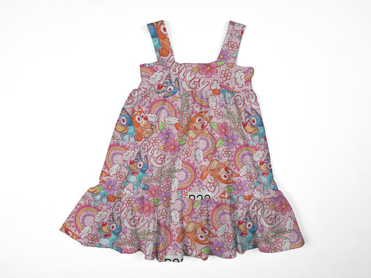 Pink rainbow  ivy dress