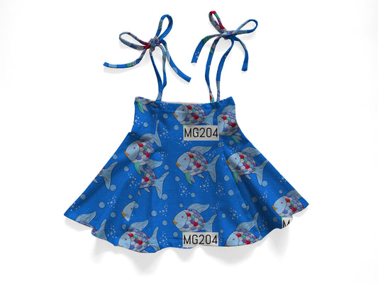 Rainbow fish tie skirt