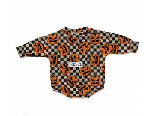Jack o lantern oversized romper