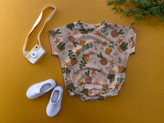 Plant  oversized romper