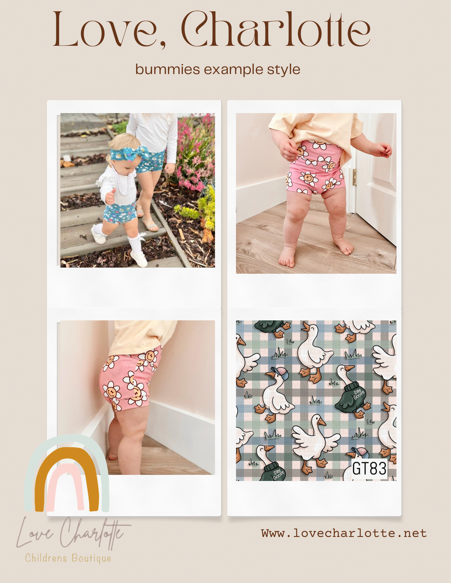 Plaid Goose stripe check Bummies