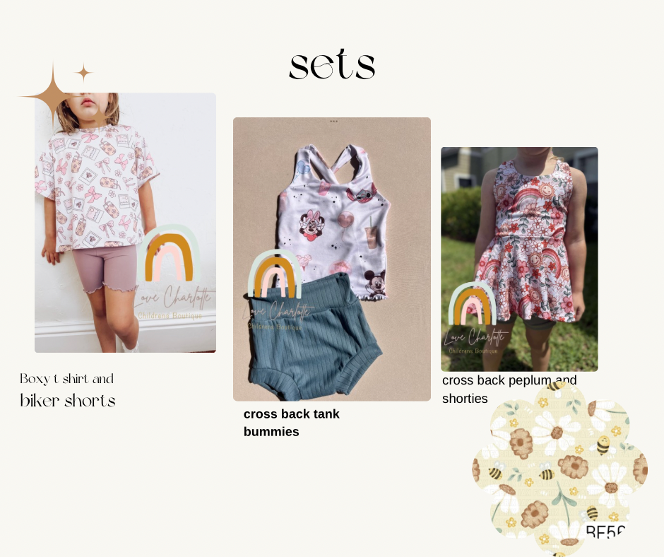 Honey  stand ruffle set (style options in listing )
