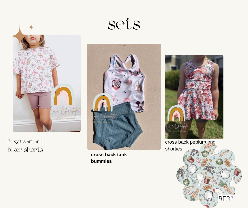 Farm stand ruffle set (style options in listing )