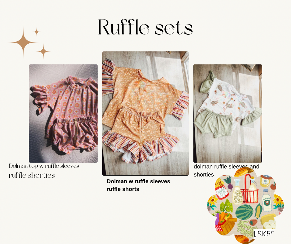 Fruit  stand ruffle set (style options in listing )