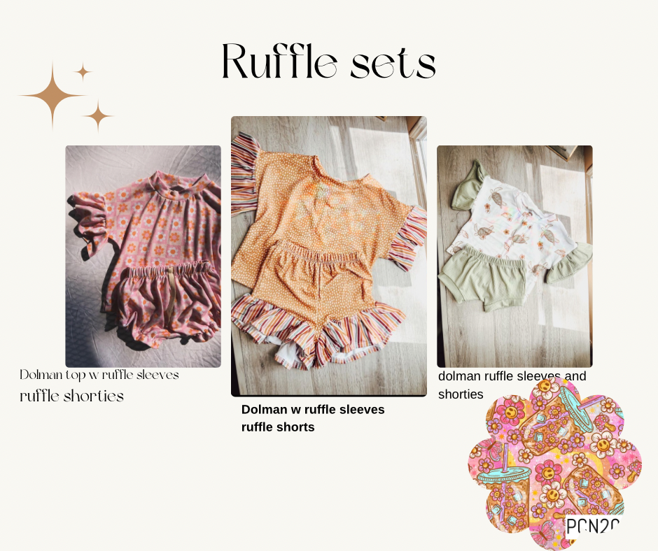 Coffee stand ruffle  sets ( style options in the listing )