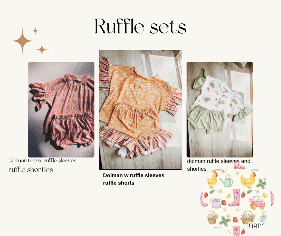 Market ruffle set (style options in listing )