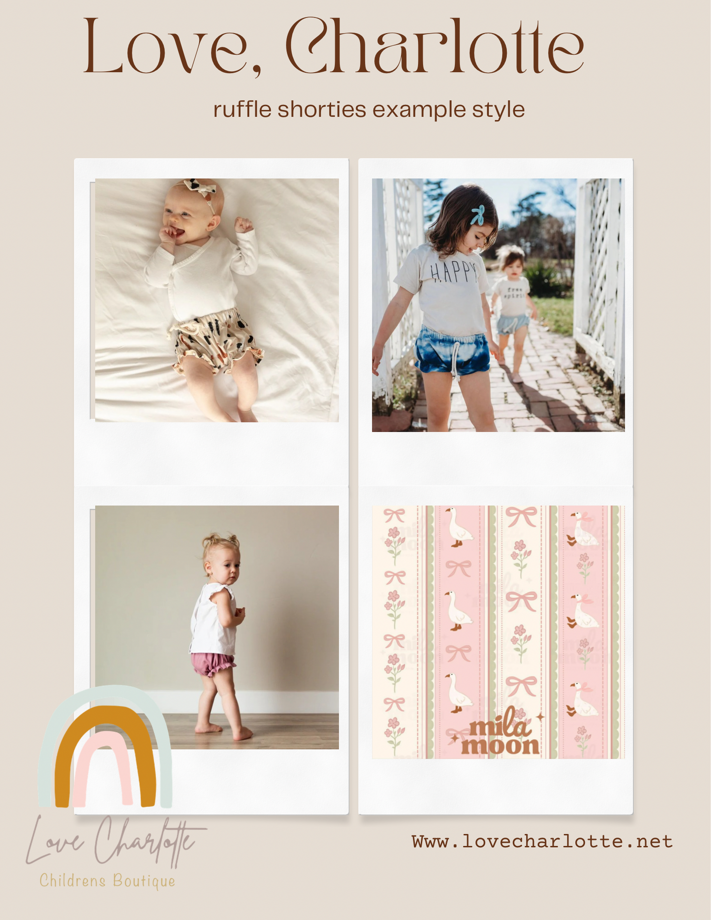 Stripe goose  Ruffle shorties