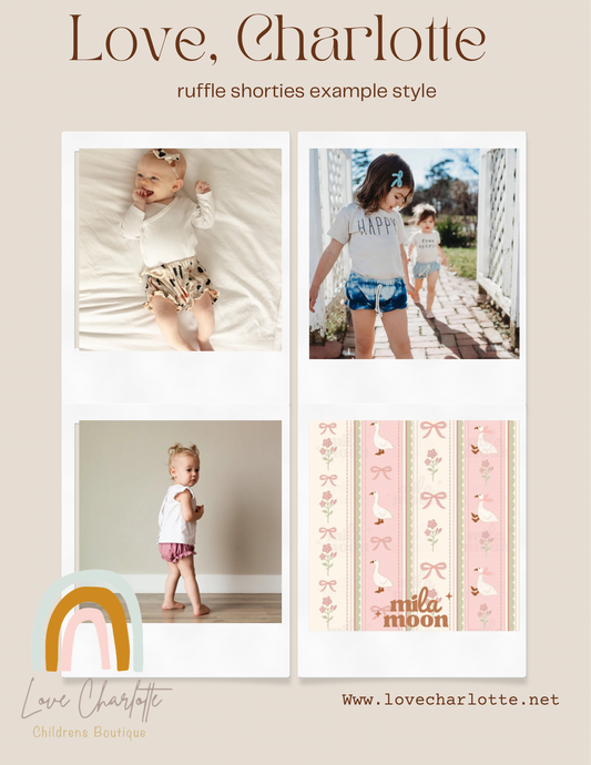 Stripe goose  Ruffle shorties