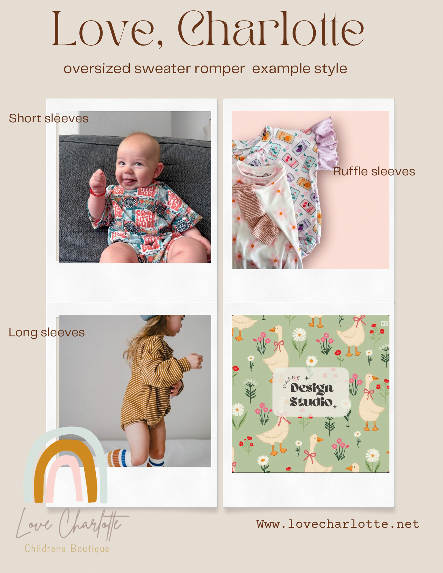 Green goose oversized romper