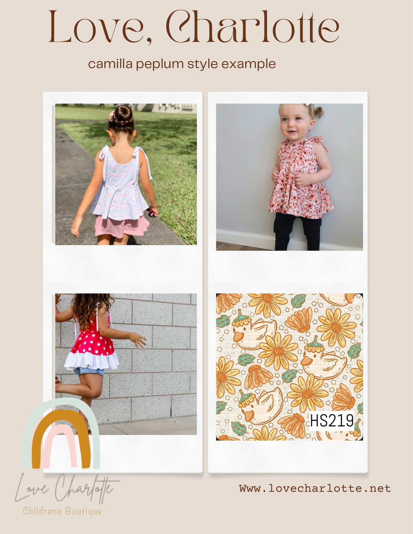 Bloom goose Camilla dress or peplum
