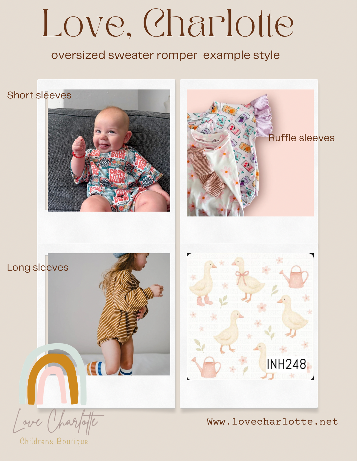 Pink goose oversized romper