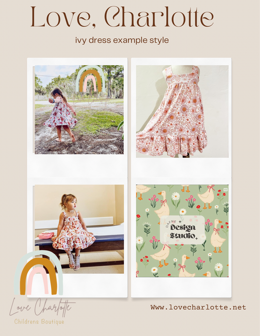Green goose ivy dress