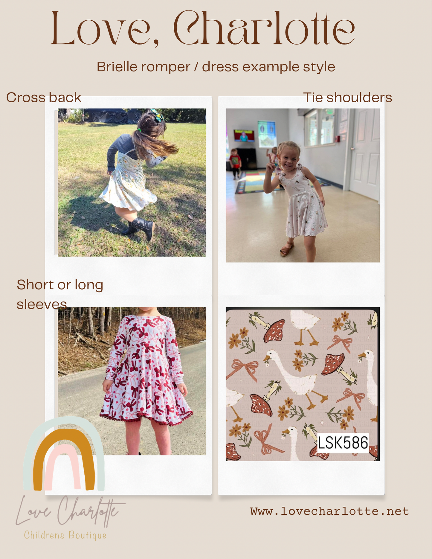 Mushroom Goose brielle ( romper or dress)