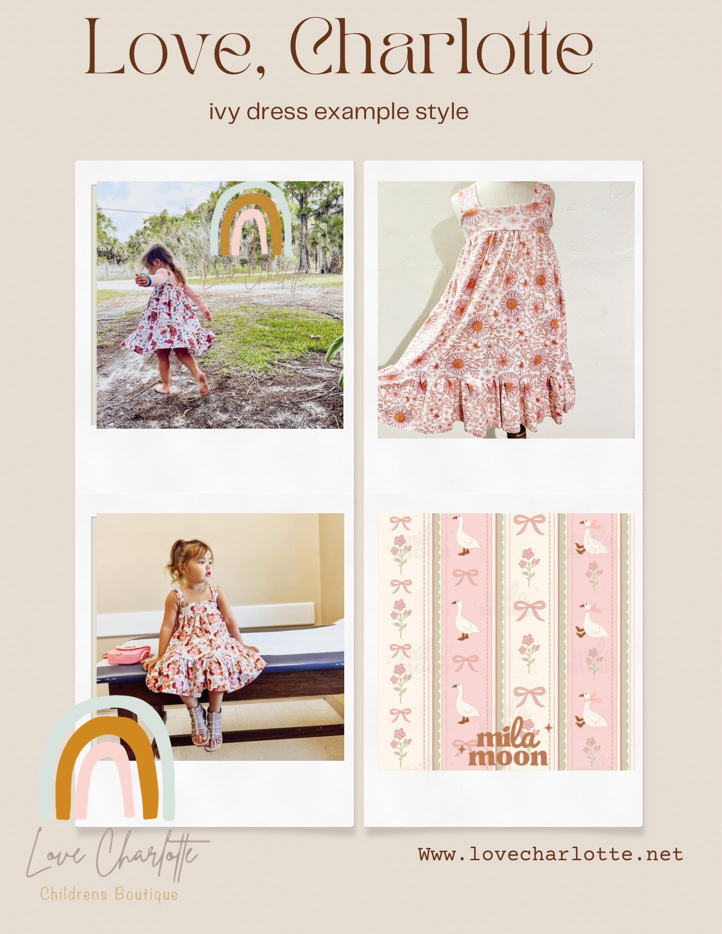 Stripe goose ivy dress