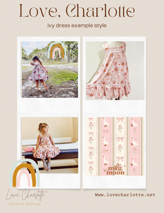 Stripe goose ivy dress