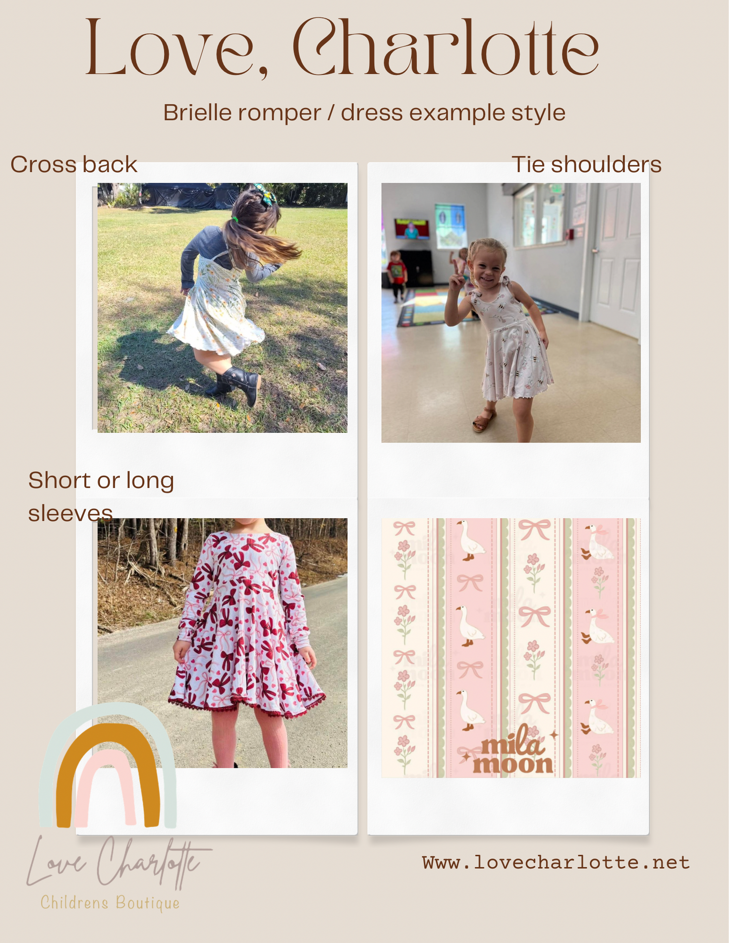 Goose stripe brielle ( romper or dress)