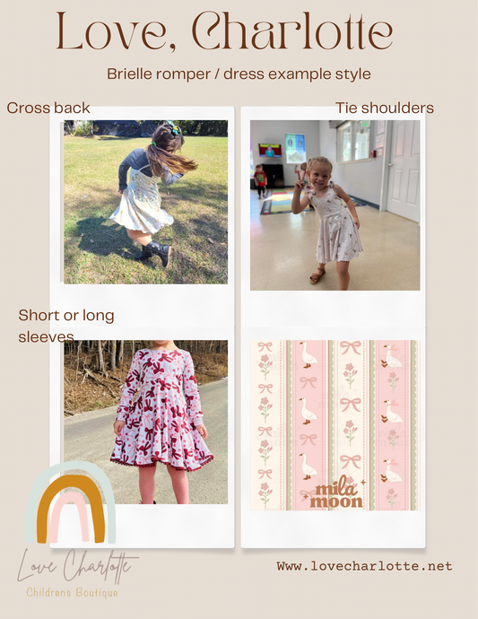 Goose stripe brielle ( romper or dress)
