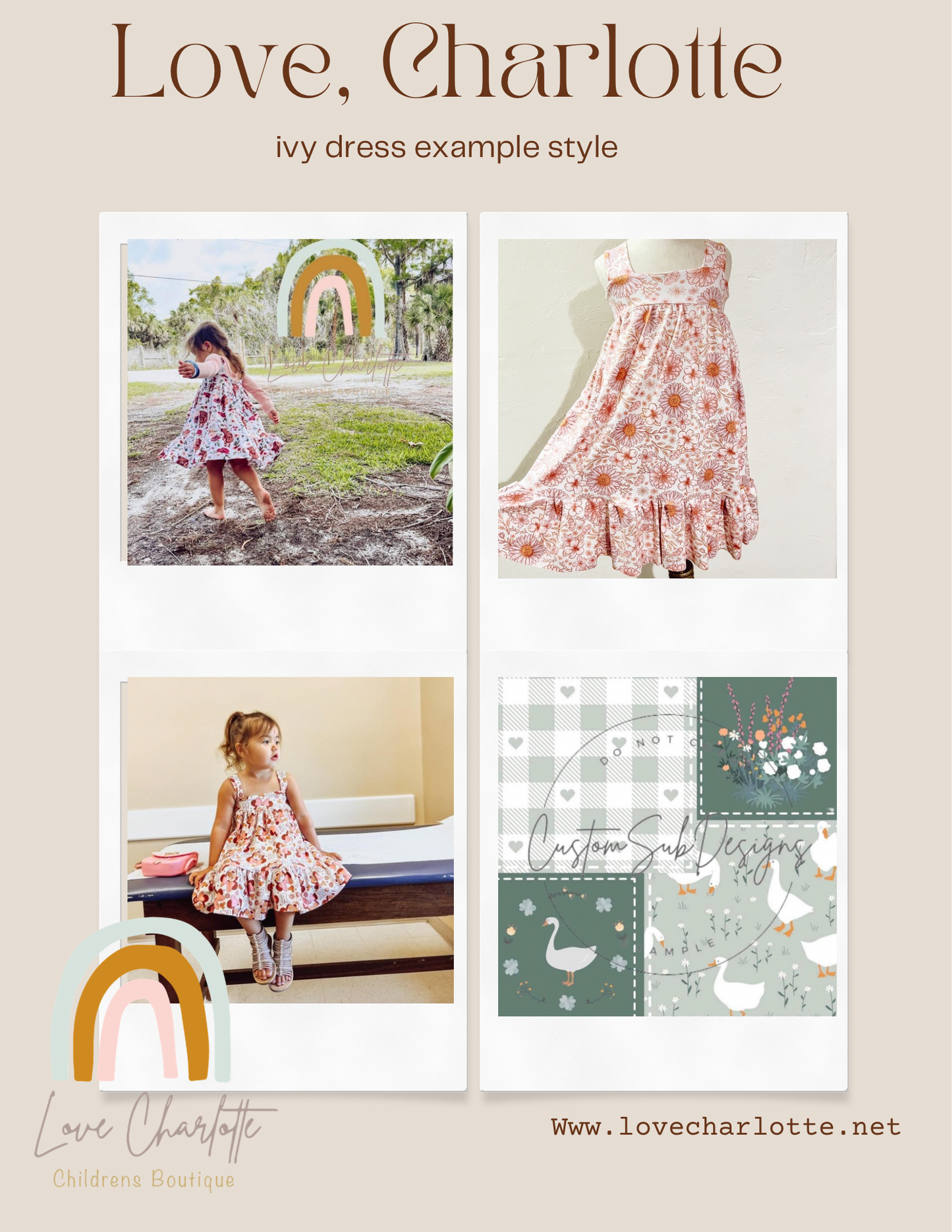 Patchwork goose ivy dress