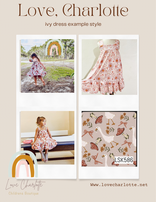 Mushroom goose ivy dress