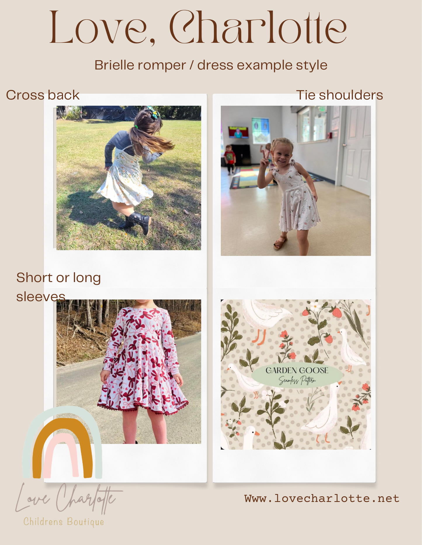 Neutral  Goose brielle ( romper or dress)