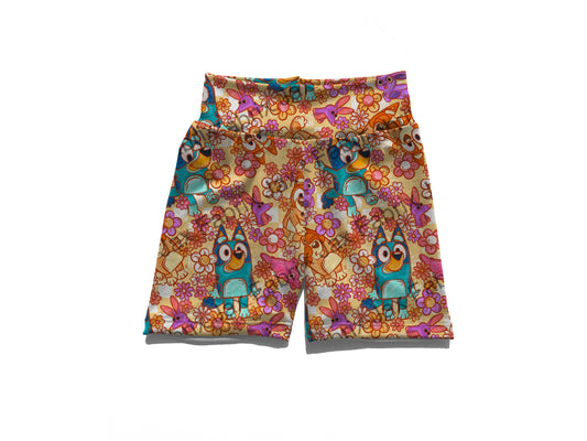 Orange flower  Biker shorts