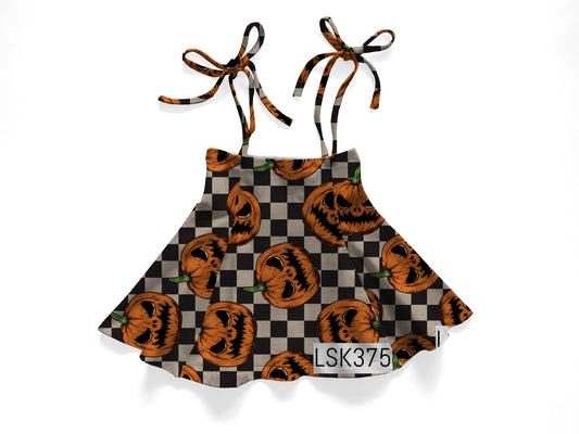 Jack o lantern tie skirt