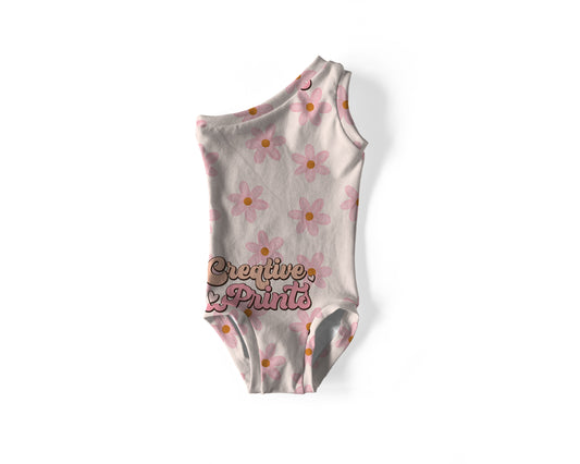 Dainty daisies One shoulder Leo