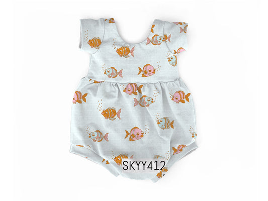 Fish bubble romper