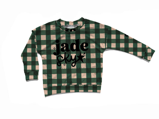 Plaid Dolman top