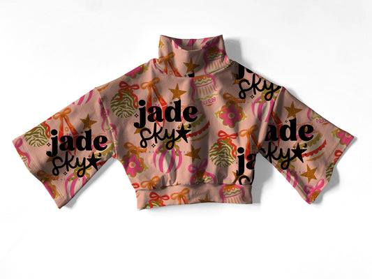 Pink ornaments Mock top