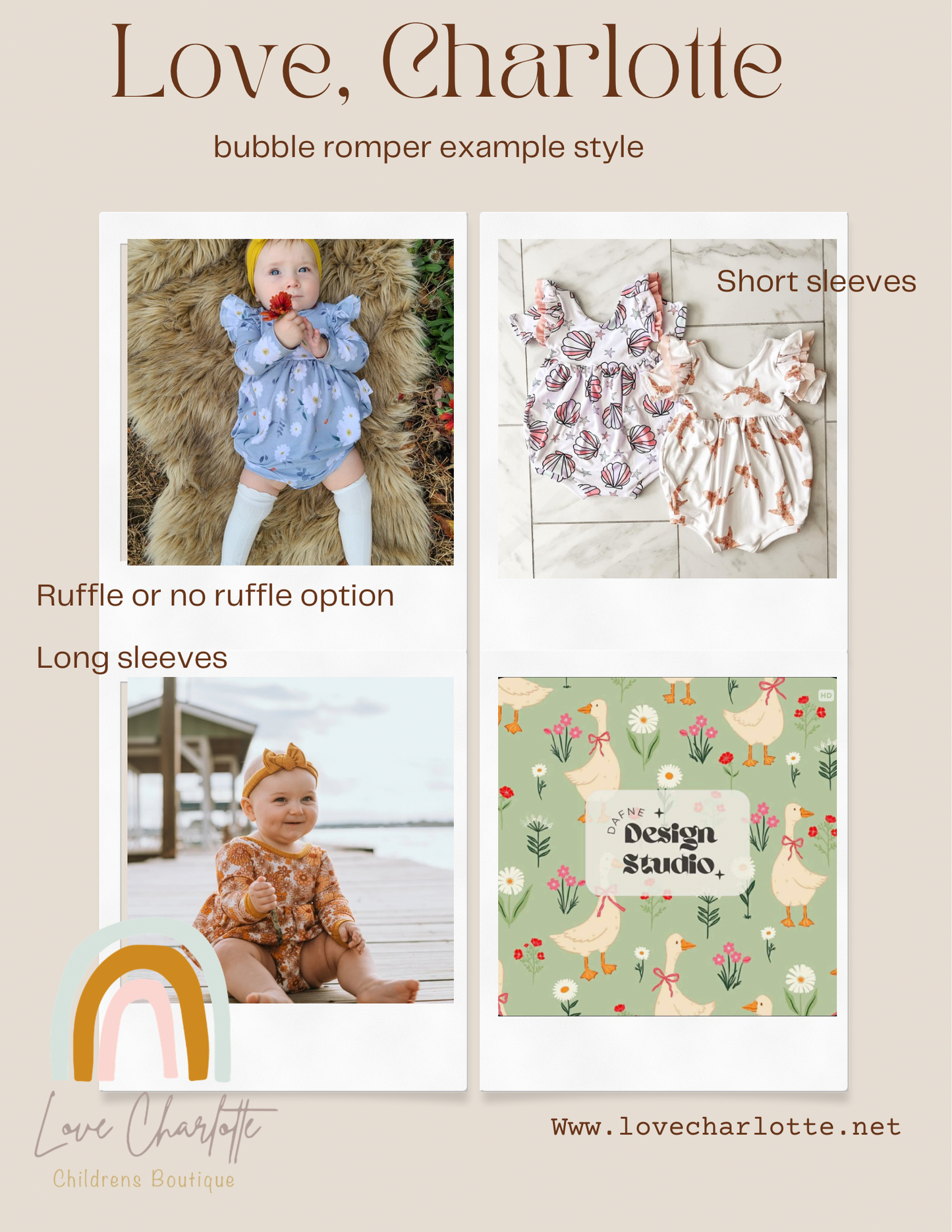 Green goose  bubble romper