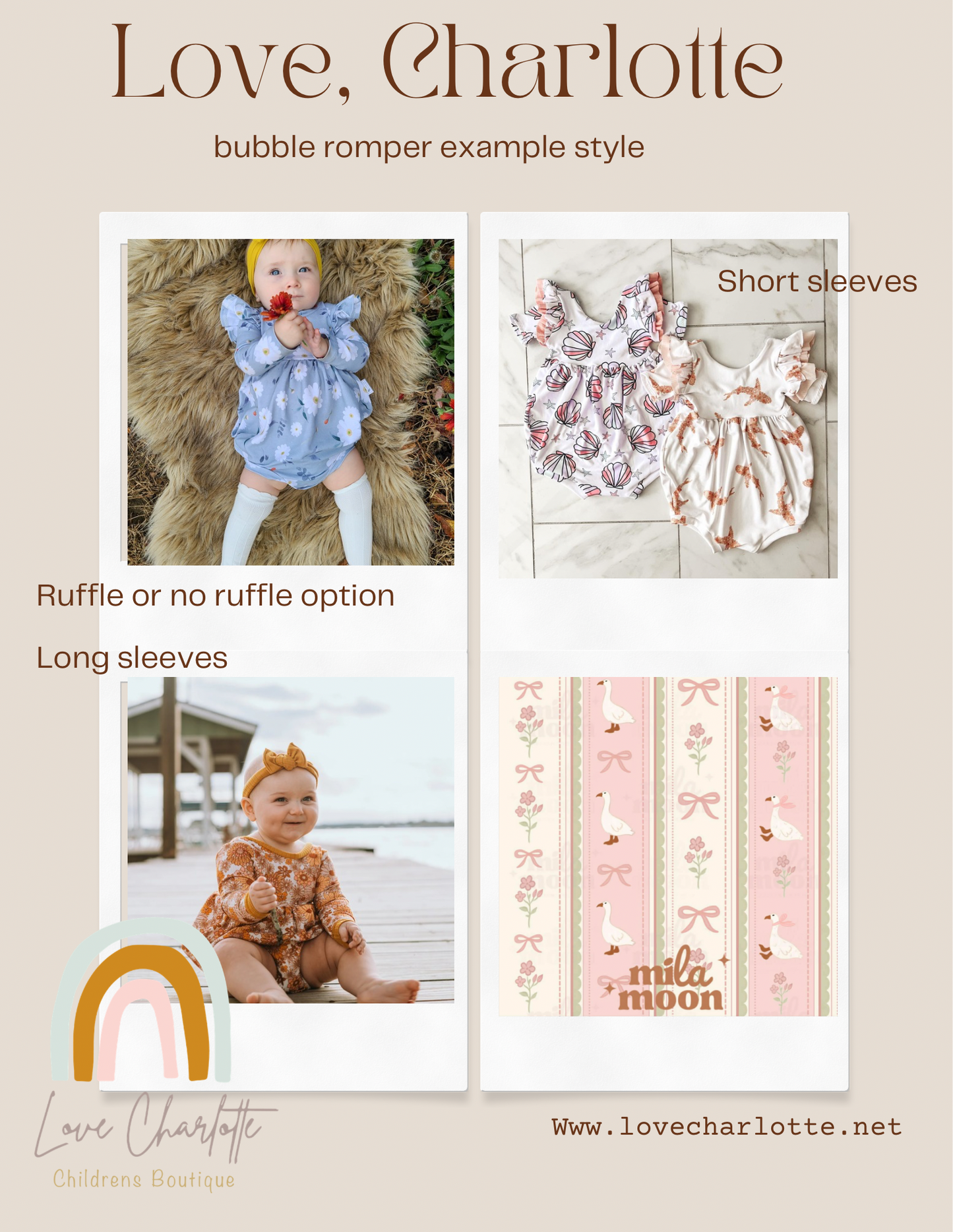 goose  stripe bubble romper