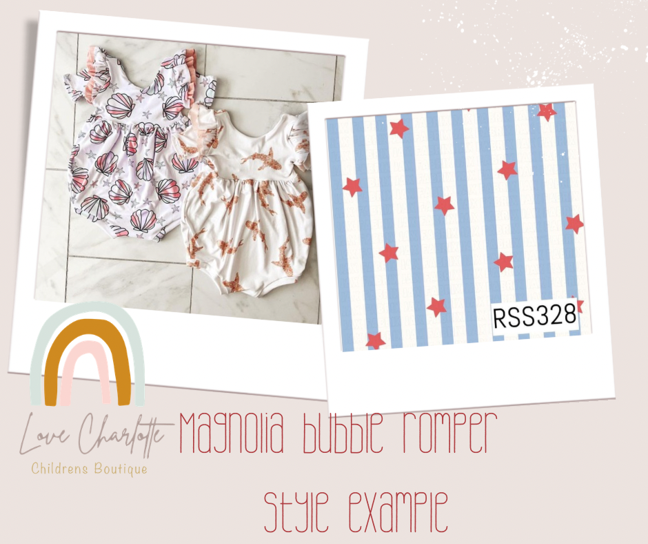 Star spangled stripes magnolia romper