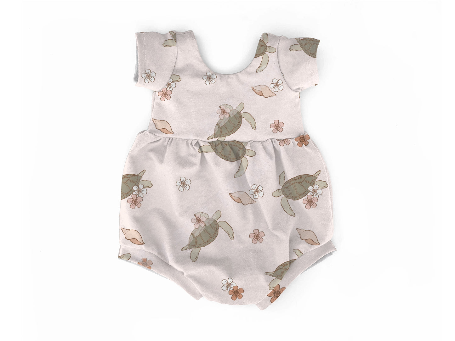 Turtle bubble romper