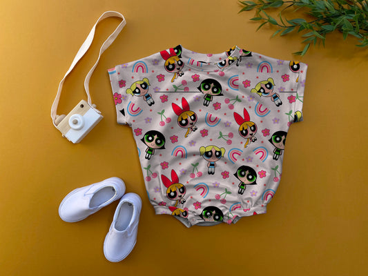 Power puff oversized romper
