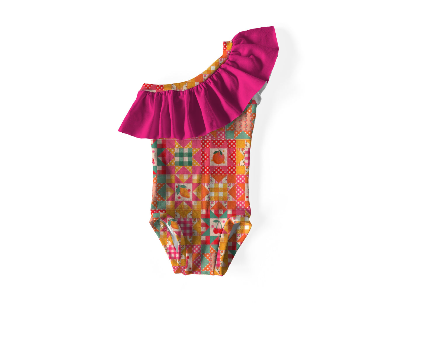 Summer quilt Isla with neckline ruffle