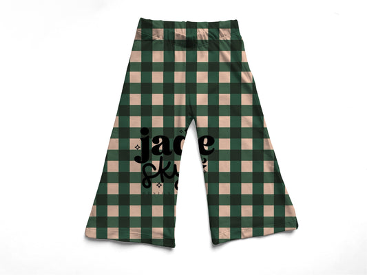 Plaid Wide leg pants