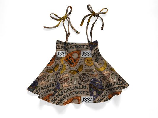 Letter board tie skirt