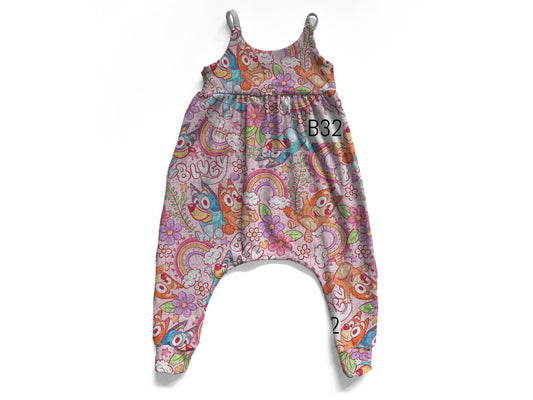 Pink rainbow og romper