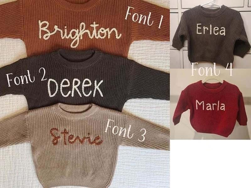 PRE ORDER CUSTOM HAND EMBROIDERED SWEATERS