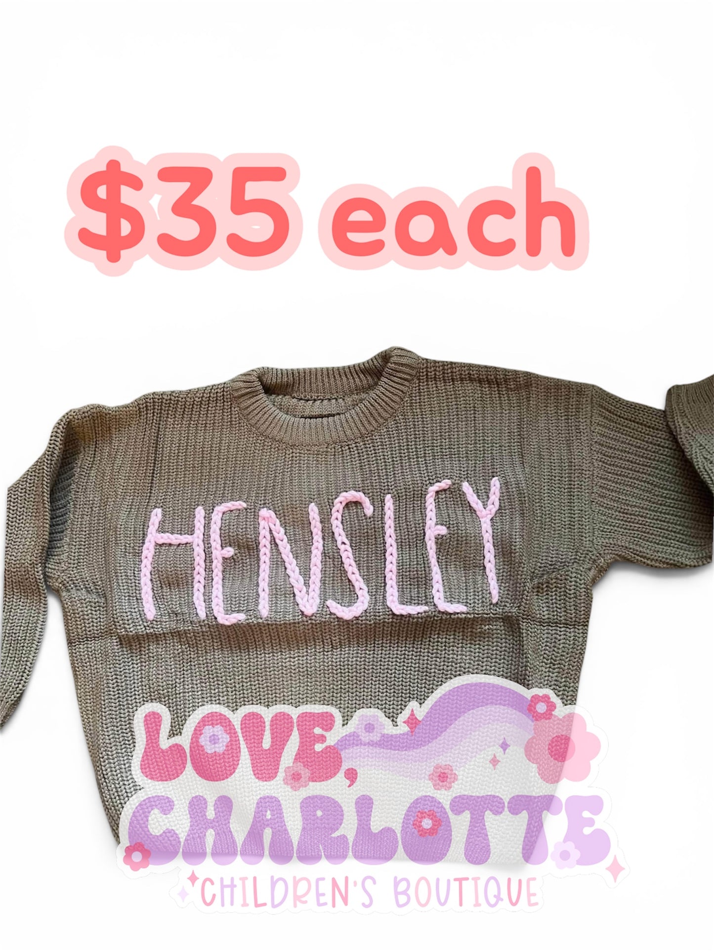 PRE ORDER CUSTOM HAND EMBROIDERED SWEATERS