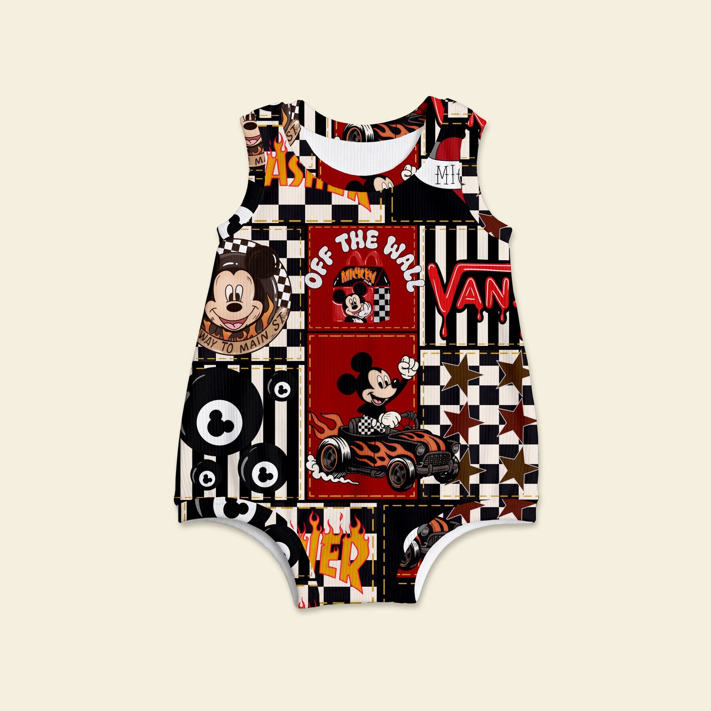 Race mouse oversized romper